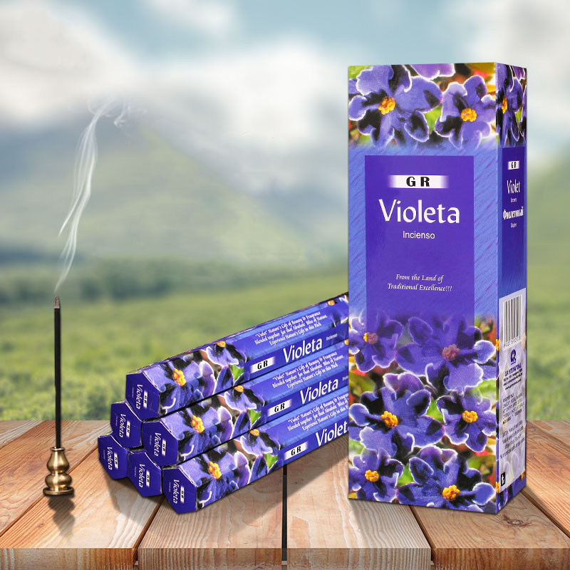 Candle Supplies India - Índia incenso violeta fragrância caixa grande